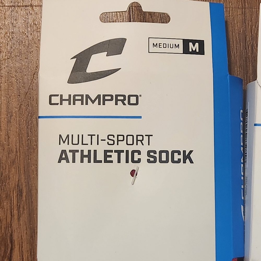 Champro Red Multi-Sport Athletic Socks X4 - Picture 2 of 3